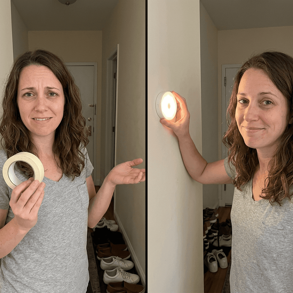 No Electrician, No Outlet, No Drill. Up In 10 Seconds.