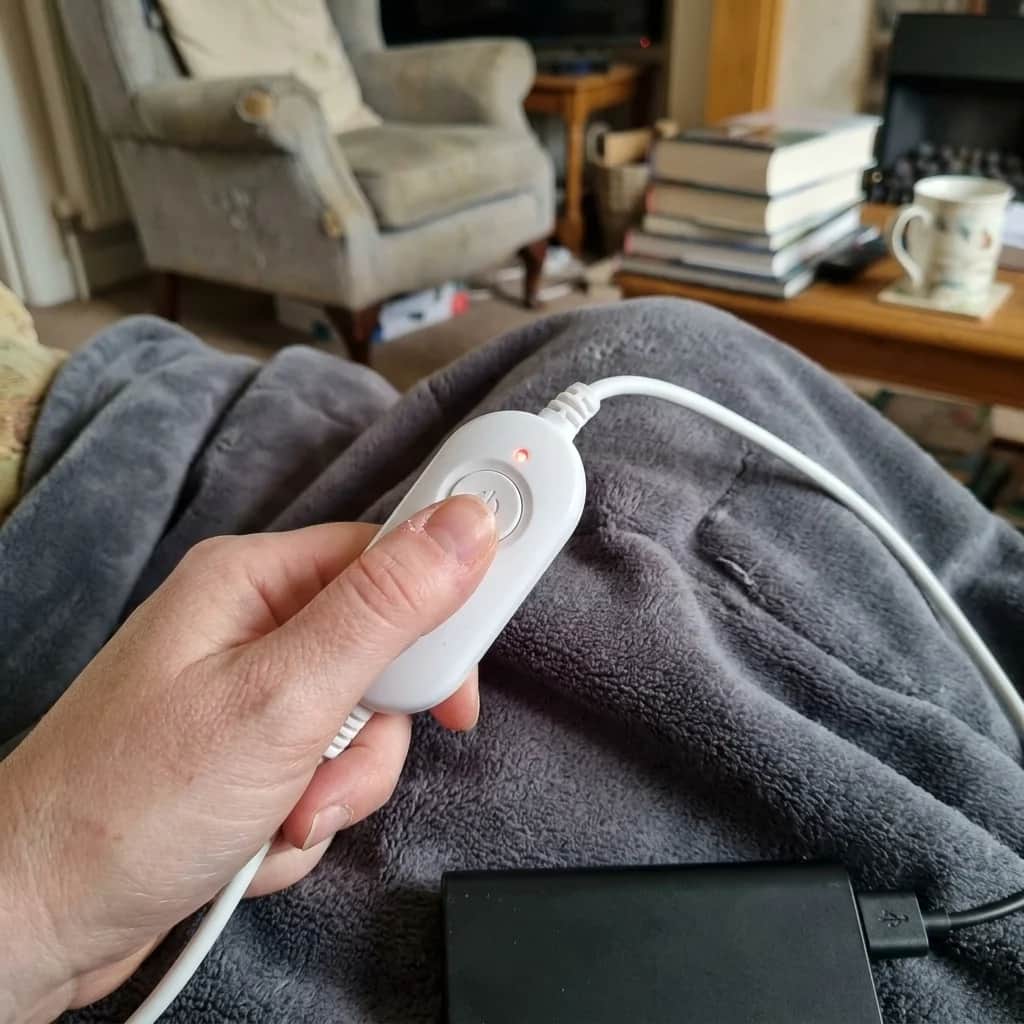 The Glowhearth Heated Shawl Throw