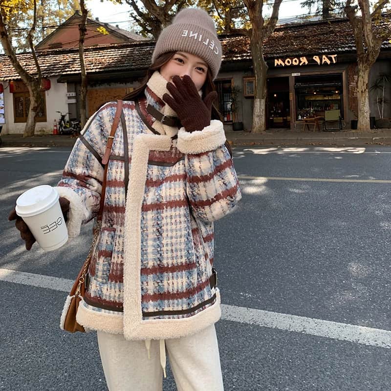 The Hearthplaid Stand-Collar Coat