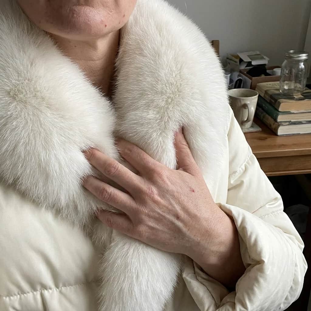 Snowdrift dunjakke med kunstpels