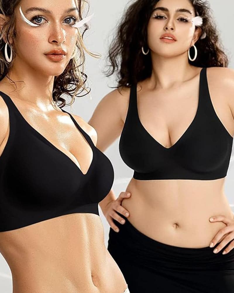 Lift & Love BH | Drahtloser Push-up-BH mit tiefem V-Ausschnitt