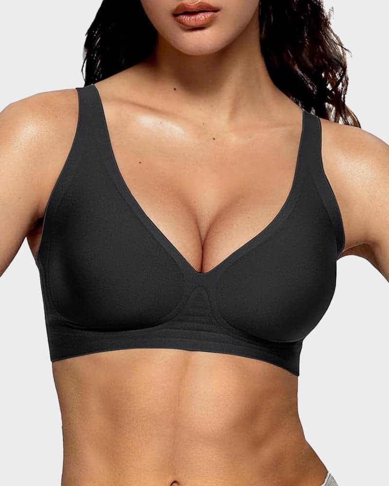 Lift & Love BH | Drahtloser Push-up-BH mit tiefem V-Ausschnitt